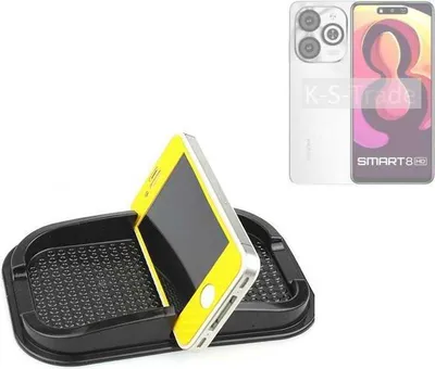 Produktbild von K-S-Trade Auto Anti Rutsch Matte Smartphone-Halter kompatibel mit Infinix Smart 8 HD Haft Pad Armaturenbrett Handy-Halterung Silikon