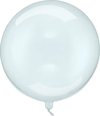 Image de Ballon rond 40cm transparent / bleu