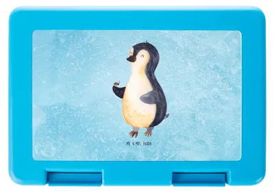 Produktbild von Mr. & Mrs. Panda Bento Box Pinguin Marienkäfer - Eisblau - Geschenk, Liebe, Lunchbox, Bentobox, Aufmerksam, Pinguine, Schulbrotdose, Brot Aufbewahrungsbox, Kleine Wunder