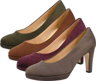 Produktbild von Gabor 91-270 Schuhe Damen Microvelour Plateau Pumps Weite F, Schuhgröße:37.5, Farbe:Grau