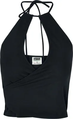 Produktbild von Urban Classics Top Damen Ladies Short Wraped Neckholder Top schwarz L