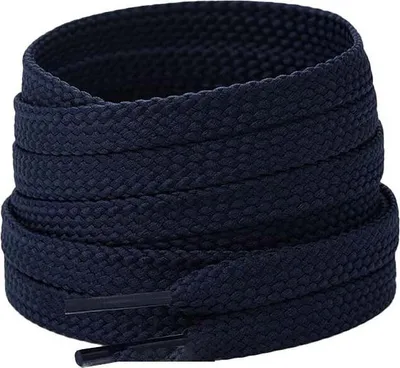 Produktbild von Flache Schnürsenkel - Breit - 10mm - Blau Navy - 120 cm