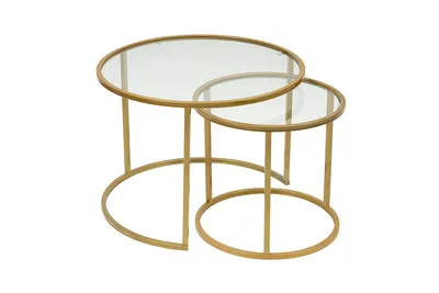 Zdjęcie produktu dla Skye Decor, Białoruś - Gold, Glass 60, stolik kawowy, COATED GLASS, Gold, 60 x 60 x 43 cm