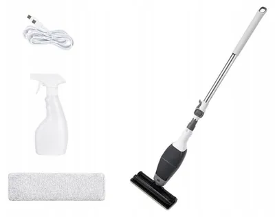 Obrázek produktu pro Verk 27741 Bezdrátový mop se stěrkou na okna 2 v 1, 2000 mAh, šedobílý