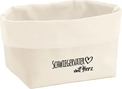 Produktbild von Huuraa Organizer Schwiegervater mit Herz 8 Liter Large Canvas Baumwolle Utensilo Geschenkidee