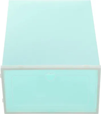 Image de Lot de 20 boîtes à chaussures - Boîtes de rangement - Pliables - Empilables - Transparentes - Étanche à la poussière - 33 × 23 × 14 cm - Vert