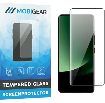 Produktbild von Mobigear Premium Displayschutzfolie für Xiaomi 13 Ultra, gehärtetes Glas, Displayschutz – kompatibel mit Hüllen – Schwarz