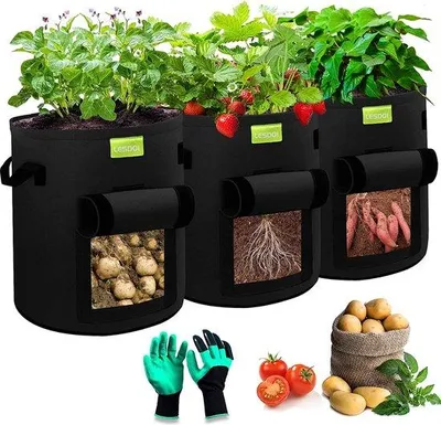 Produktbild von Famanu Pflanzsack 7 Gallonen - für Kartoffeln, Tomaten und Gemüse