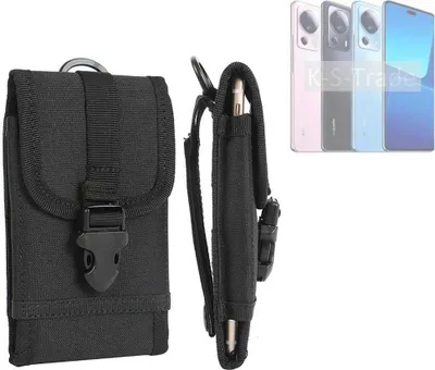 Produktbild von K-S-Trade Holster Handy Hülle kompatibel mit Xiaomi 13 Lite Holster Handytasche Gürtel Tasche Schutz Hülle Robust Outdoor schwarz