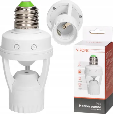 Produktbild von Lampenfassung mit 360°-Bewegungssensor VIRONE MS-2,  E27,  60W