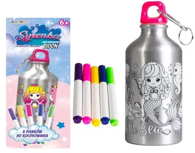 Obrázek produktu pro Bidon 500ml z Syrenką do kolorowania
