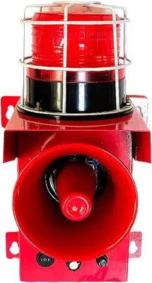 Productafbeelding van Industriële Sirene - Alarm Hoorn - Veiligheid Waarschuwen - 130DB Geluid Licht - 16.5 x 34 cm - Rood