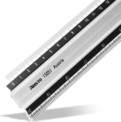Produktbild von Aristo Alu-Lineal 50 cm mit Gummiauflage und mm-Teilung