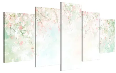 Produktbild von LUMASOUL Leinwand Bilder, Leinwandbild Natur Motiv, Wandbilder Holzrahmen und Webstuhl Wohnzimmer und Schlafzimmer, Bilder 200x100 cm Eklektisch Blumen 01