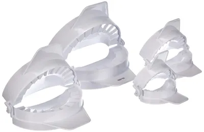 Teigtaschenschneider-Set 4-teilig, 5,5–12,5 cm, Kunststoff, Weiß