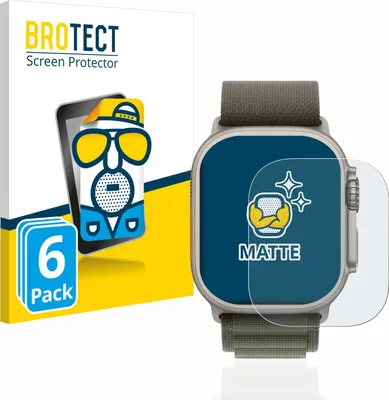 Produktbild von 6x BROTECT Schutzfolie für Apple Watch Ultra (49 mm) Displayschutz Displayschutzfolie Folie Matt Entspiegelungsfolie