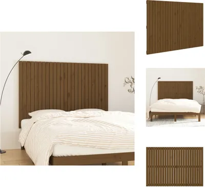 Produktbild von vidaXL Wand-Kopfteil Honigbraun 159,5x3x110 cm Massivholz Kiefer -  Kopf- & Fußenden