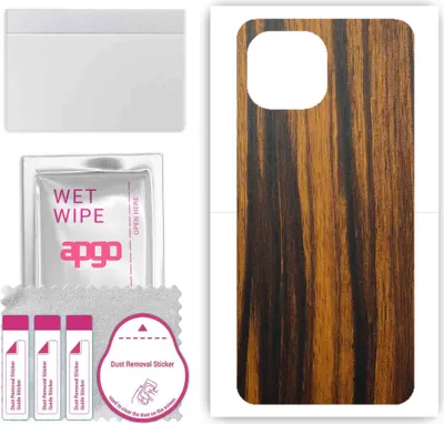 Produktbild von apgo Rückseite Schutzfolie, Skin, kompatibel mit Xiaomi Mi 11 Lite 5G, Hinten Displayschutzfolie aus Vinylfolie, kratzfest, einfache Montage - Tigerwood