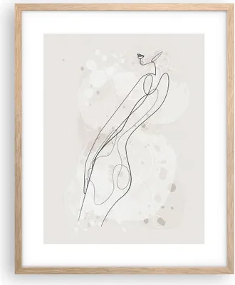 Produktbild von Gerahmtes Poster - Rahmen in heller Eiche - Minimalismus Körper Frauen - 40x50 cm - Wand Bild - Wanddeko - Wandbilder - Kunstposter - Wandposter - Bilderrahmen - Bilder - Kunstdruck - P2NPA40x50-4831