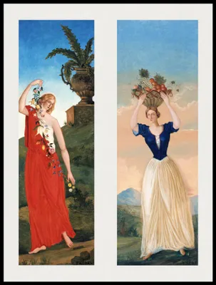 Immagine prodotto di Poster 60x80cm Le quattro stagioni, Paul Cezanne Vintage per il salotto