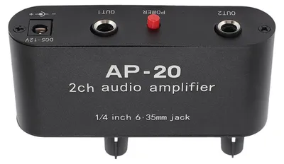 2-Kanal Stereo-Verstärker, 6,35 mm, 0-20 dB, tragbar