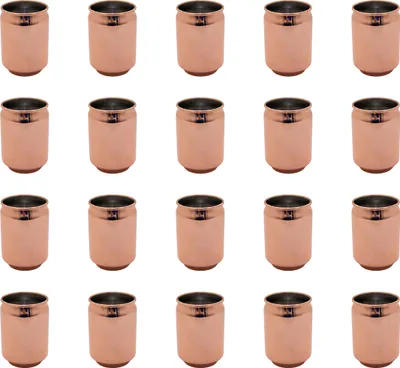 Produktbild von AcMax 20 Stück Becher Dosenform Kupferbecher gehämmert Cocktail Tasse