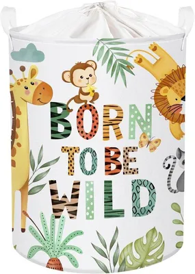 Image de Panier à jouets pliable vert 36 x 45 cm pour chambre d'enfant