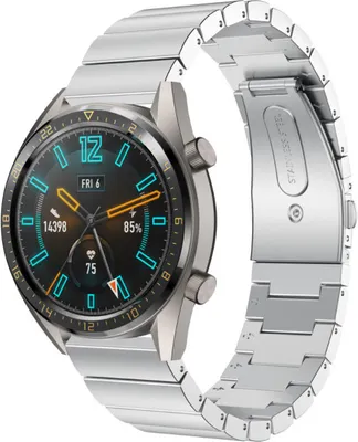 Produktbild von Strap-it Huawei Watch GT 2 Armband Metall (Silber)