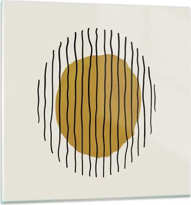 Produktbild von Bilder auf glas - Einteilig - Modern Piece Linear - 70x70cm - Glasbilder - Wandbilder - Bilder - zum Aufhängen bereit - Wanddekoration aus Glas - Glas Bilder - Wandbild auf Glas - GAC70x70-4793