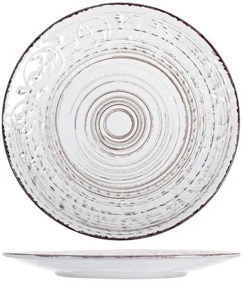 Obrázek produktu pro Sada 6 bílých keramických talířů H&h Courtyard, 27,5 cm