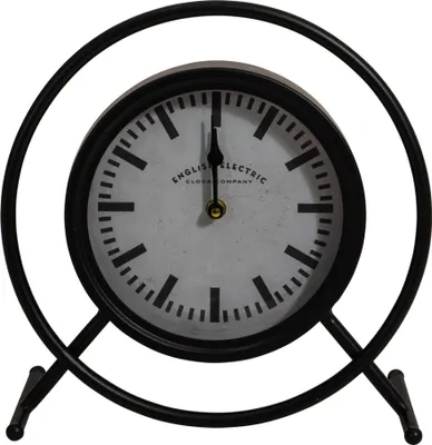 Image de Rimini Horloge de table - Acier - Noir mat - 28x10x28,5 cm