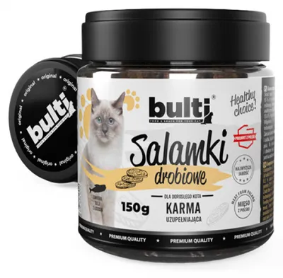 Image de Gâteries Pour Chats Bulti Salami De Volaille Pour Chats 150 G