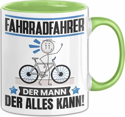 Produktbild von Fahrradfahrer Tasse Geschenk für Fahrradfahrer Der Mann Der Alles Kann Geschenkidee zum Geburtstag (Grün)