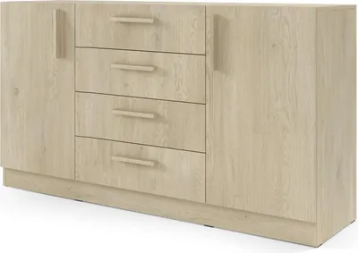 Productafbeelding van Furniture24 Kommode Braga Brk1Dc, dressoir 155 x 85 x 40 cm - Eikenhout Cremona