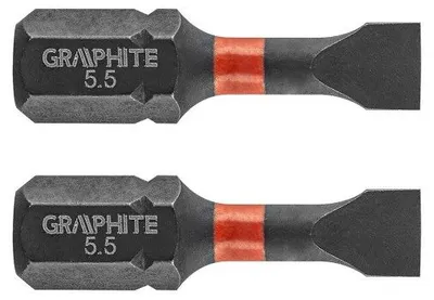 Zdjęcie produktu dla GRAPHITE Bity udarowe SL5.5 x 25 mm, 2 szt.
