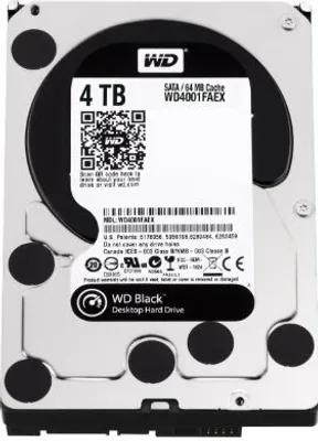 Produktbild von Western Digital WD4001FAEX Black 4TB interne Festplatte (8,9 cm (3,5 Zoll), 7200rpm, 64MB Cache, SATA III)