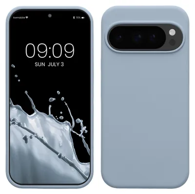 Produktbild von kwmobile Handyhülle für Google Pixel 10 / Pixel 10 Pro Hülle - Case Silikon - Kabelloses Laden - Schutzhülle Cover in Hellblau matt