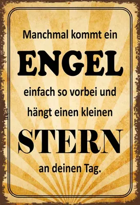 Produktbild von vianmo Holzschild 18x12 cm manchmal kommt ein Engel Dekoration
