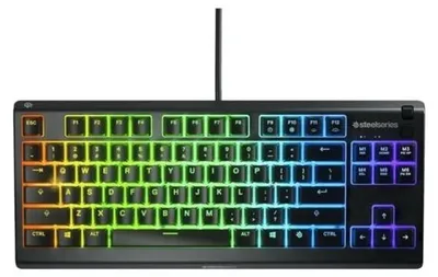 Produktbild von Steelseries APEX 3 TKL, Mini, Kabelgebunden, USB, QWERTY, RGB-LED, Schwarz