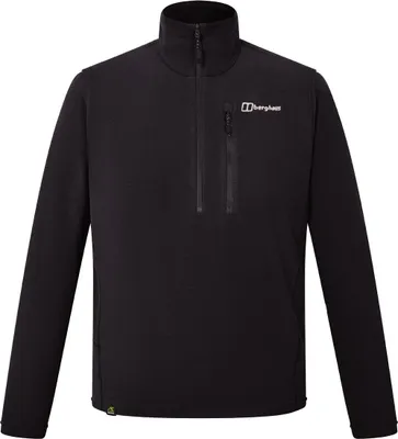 Schwarzer Berghaus Halb-Zip Polartec-Fleece Prism Micro mit Stehkragen und Brusttasche mit Reißverschluss