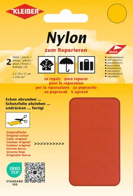 Produktbild von KLEIBER Nylon-Flicken selbstklebend orange 2 Stück