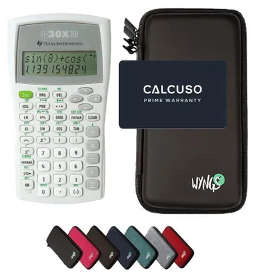 Produktbild von TI-30XIIB mit Schutztasche Schwarz - Batteriebetriebener, Mathematik- und Wissenschafts