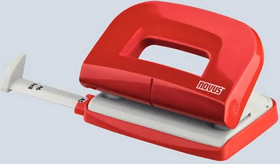 Produktbild von Novus Locher E 210, bis 10 Blatt rot/grau, mit Anschlagschiene