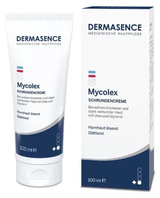 Obrázek produktu pro DERMASENCE Mycolex Cracked Skin Cream Odstraňování a vyhlazování mozolů pro extrémně suchou a zrohovatělou pokožku, 100 ml krém
