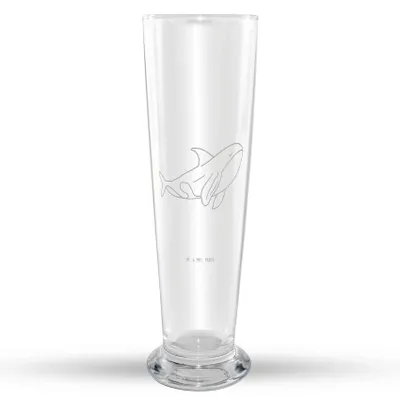 Produktbild von Mr. & Mrs. Panda Bierglas Orca - Transparent - Geschenk, Orcas, Weizen Glas, Bier, Weißbierglas, Meer, Weizenbier, Arbeit, Startup, Mr Mrs Weizenglas, Wal