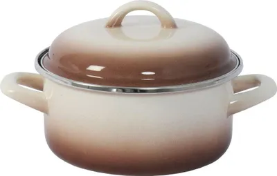 Image de casserole + couvercle 18cm diamètre 2l CAPUCCINO