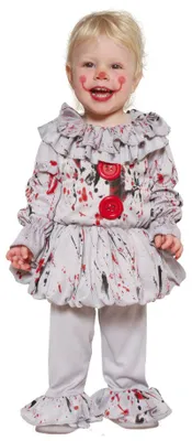 Produktbild von Penny – weißes Horrorclownkostüm für Kleinkinder Kindergröße: 80-86