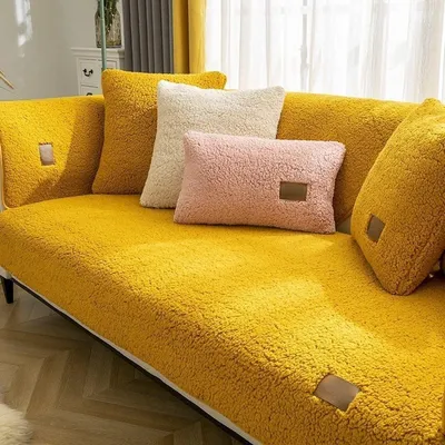 Produktbild von Samt Sofabezug 1 2 3 4 Sitzer Weicher Couchbezug L Form Rutschfester Sofaüberwurf Kuscheliger Sofabezug Ecksofa Sofabezug Beschützer für Hunde.