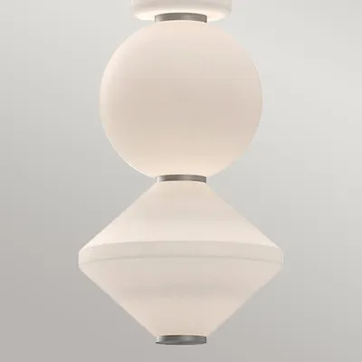 Produktbild von Elstead Bijou LED Pendelleuchte Nickel gebürstet Opal matt