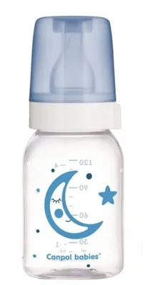 Obrázek produktu pro Canpol Babies Sklenn lahvika 120 ml Msek - modr
